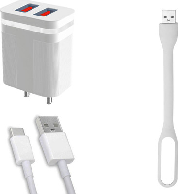 DAKRON Wall Charger Accessory Combo for Vivo V23 Pro 5G(White)