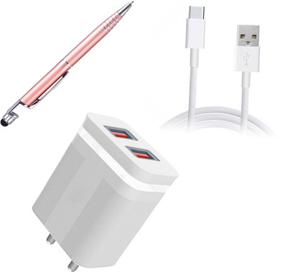 DAKRON Wall Charger Accessory Combo for POCO F3 GT(White)