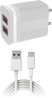 DAKRON Wall Charger Accessory Combo for Realme Narzo 50A(White)