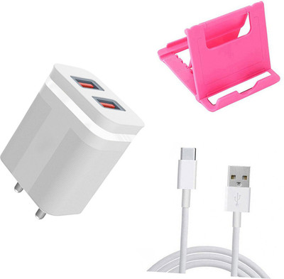 DAKRON Wall Charger Accessory Combo for OPPO F19 Pro(White)