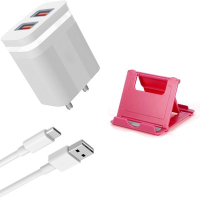 DAKRON Wall Charger Accessory Combo for Infinix Note 11(White)