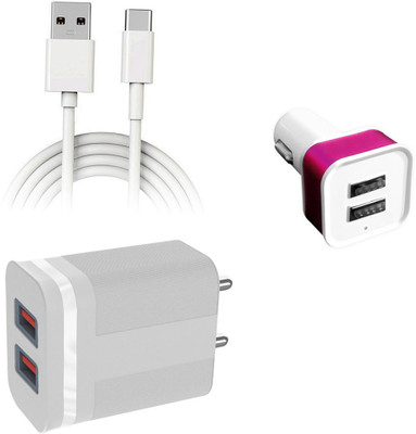 DAKRON Wall Charger Accessory Combo for Motorola Edge 20(White)