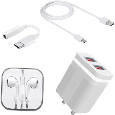 DAKRON Wall Charger Accessory Combo for iQOO 7(White)
