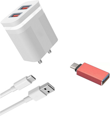 DAKRON Wall Charger Accessory Combo for Realme 8s 5G(White)