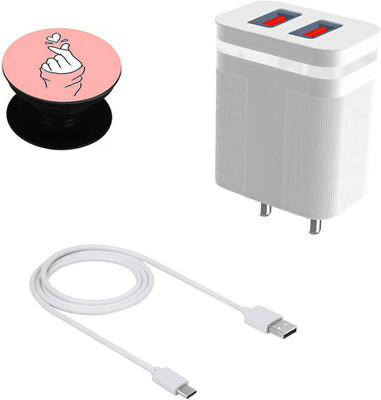 DAKRON Wall Charger Accessory Combo for iQOO Z3(White)