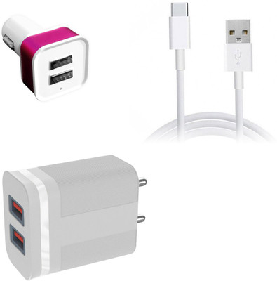 DAKRON Wall Charger Accessory Combo for Infinix Note 11S(White)