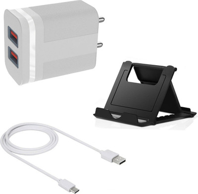 DAKRON Wall Charger Accessory Combo for iQOO Z3 8GB RAM(White)