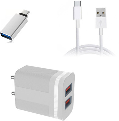 DAKRON Wall Charger Accessory Combo for Infinix Note 11S(White)