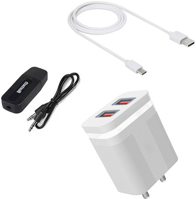 DAKRON Wall Charger Accessory Combo for Moto G31(White)