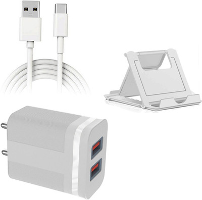 DAKRON Wall Charger Accessory Combo for OnePlus 9R(White)