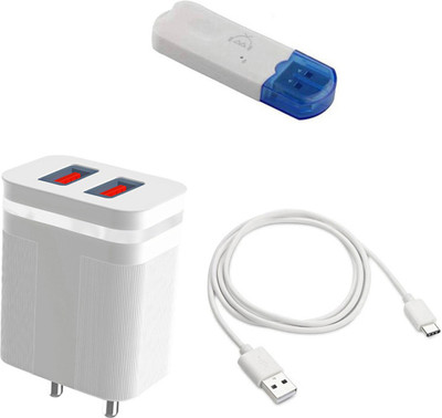 DAKRON Wall Charger Accessory Combo for Motorola Edge 20 Fusion(White)