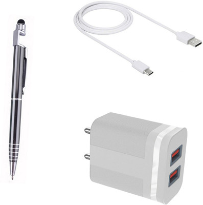DAKRON Wall Charger Accessory Combo for Moto G31(White)
