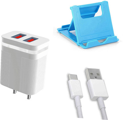 DAKRON Wall Charger Accessory Combo for OPPO A54(White)