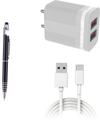 DAKRON Wall Charger Accessory Combo for Realme Narzo 50A(White)
