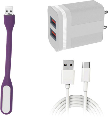 DAKRON Wall Charger Accessory Combo for Samsung Galaxy A52s 5G(White)