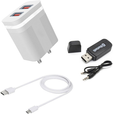 DAKRON Wall Charger Accessory Combo for iQOO Z3(White)