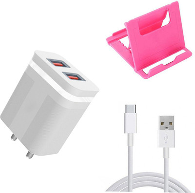 DAKRON Wall Charger Accessory Combo for Realme 8(White)