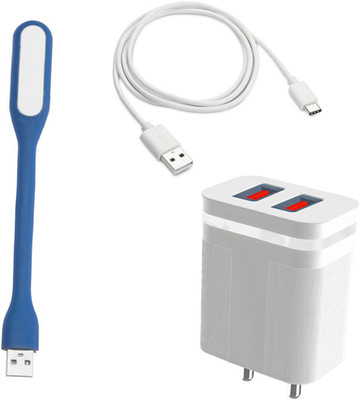 DAKRON Wall Charger Accessory Combo for Motorola Edge 20 Fusion(White)