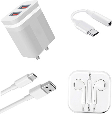 DAKRON Wall Charger Accessory Combo for Realme X7 Pro(White)