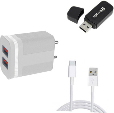 DAKRON Wall Charger Accessory Combo for Micromax IN Note 2(White)