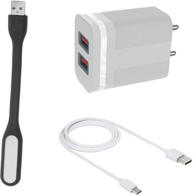 DAKRON Wall Charger Accessory Combo for OPPO A53s 5G(White)