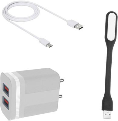 DAKRON Wall Charger Accessory Combo for Moto G31(White)