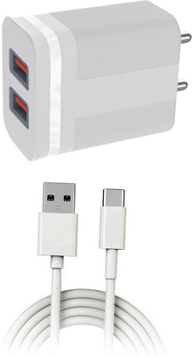 DAKRON Wall Charger Accessory Combo for Samsung Galaxy A12(White)