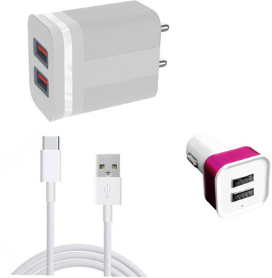 DAKRON Wall Charger Accessory Combo for Realme 8(White)