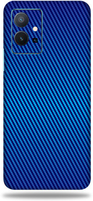 OggyBaba Vivo T1 5G Mobile Skin(Blue Carbon Fiber Skin With Ultra Matte Finish)