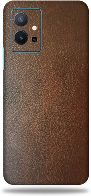 OggyBaba Vivo T1 5G Mobile Skin(Brown Leather Skin With Ultra Matte Finish)