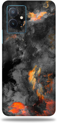 OggyBaba Vivo T1 5G Mobile Skin(Black Clouds Multicolor Skin With Ultra Matte Finish)