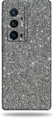 Mclaxa Grey Glitter Mobile Back Skin, Grey Glitter, Vivo X 70 Pro Plus Mobile Skin(Grey Glitter Skin With Super Matte Finish)