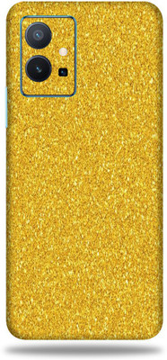 OggyBaba Vivo T1 5G Mobile Skin(Golden Glitter Skin With Ultra Matte Finish)