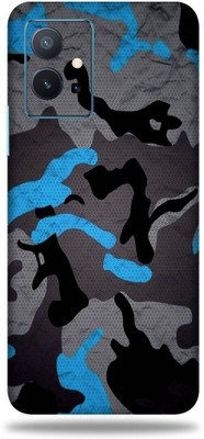 OggyBaba Vivo T1 5G Mobile Skin(Blue Camouflage Multicolor Skin With Ultra Matte Finish)