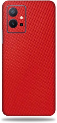 OggyBaba Vivo T1 5G Mobile Skin(Red Carbon Fiber Skin With Ultra Matte Finish)