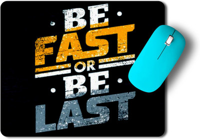 kd retail Printed mousepad for laptop/Desktop _C108 Non Slip Base Mousepad(Black)