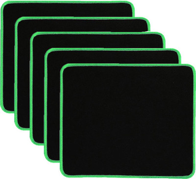 NIGSUR [5 Pack] Silk-Gliding Gaming Mouse Pad Green Non Slip Base Mousepad(Green)