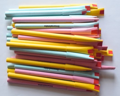 Swarnalekha 40 Handmade Eco-Friendly Paper Pen, Plantable Seed Blue ink Pen Set (Pack of 40) Ball Pen(Pack of 40, Blue)