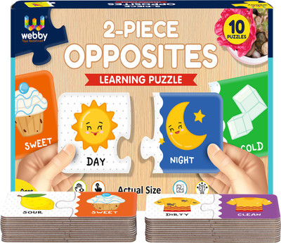 Webby Opposites 2 Pc Learning Pack Montessori Early Educational Pre School Puzzle Toy(20 Pieces)