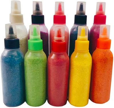 ARTH Pack of 10 Rangoli Powder(Multicolor)
