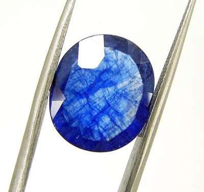 Senroar 4.5Ratti Neelam Blue Sapphire Loose Gemstone Rashi Ratan For Unisex Crystal Sapphire Ring