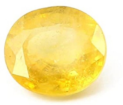 Senroar 3.5Ratti Yellow Sapphire Stone Pukhraj Rashi Ratan Loose Gemstone Crystal Sapphire Ring