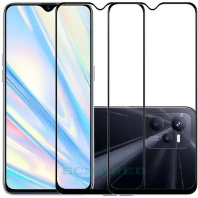 ECMERED Edge To Edge Tempered Glass for Realme C35(Pack of 2)