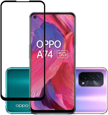 ELEF Edge To Edge Tempered Glass for Oppo A74 4G 11D Gorilla Tempered Glass Full Screen Covrage with 9H Hardness(Pack of 1)