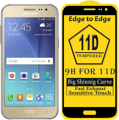 ELEF Edge To Edge Tempered Glass for Samsung Galaxy J2 11D Gorilla Tempered Glass Full Screen Covrage 9H Hardness(Pack of 1)