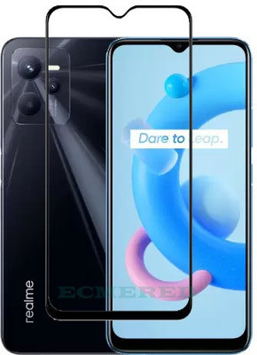 ECMERED Edge To Edge Tempered Glass for Realme C35(Pack of 1)