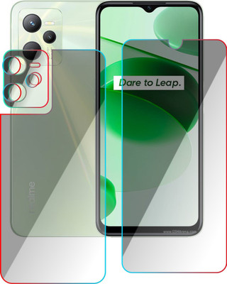 PONDRIK Front and Back Screen Guard for REALME C35(Pack of 3)
