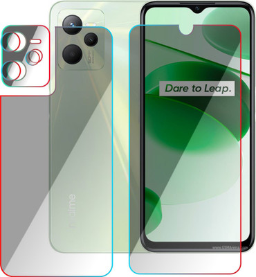PONDRIK Front and Back Screen Guard for REALME C35(Pack of 3)