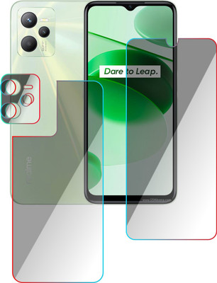 PONDRIK Front and Back Screen Guard for REALME C35(Pack of 3)