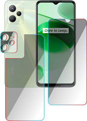 PONDRIK Front and Back Screen Guard for REALME C35(Pack of 3)